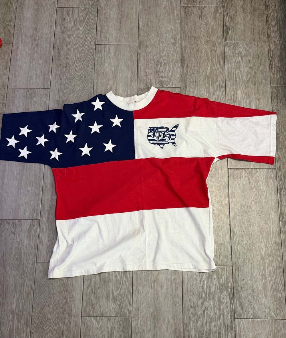Vintage 90s The Statler Brothers American Flag Country Music T-Shirt Size XL